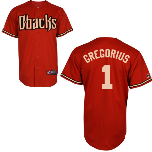 Didi Gregorius #1 MLB Jersey-Arizona Diamondbacks Men's Authentic Alternate Orange Baseball Jersey